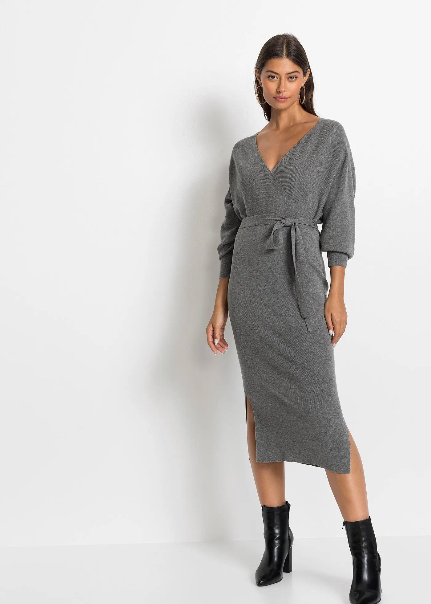 Aurélie™ | Gebreide Sweaterjurk met V-hals – Comfort & Stijl in Eén