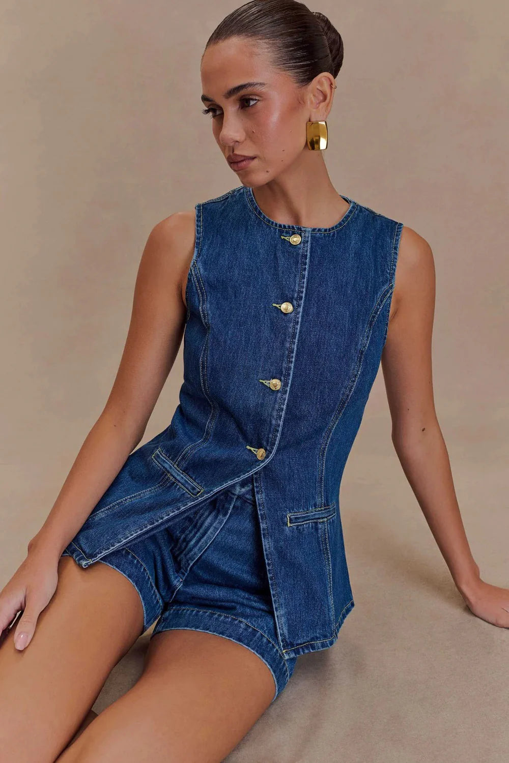 Valerie™ | Getailleerde Denim Set - Hoogwaardig Met Verfijnde Details