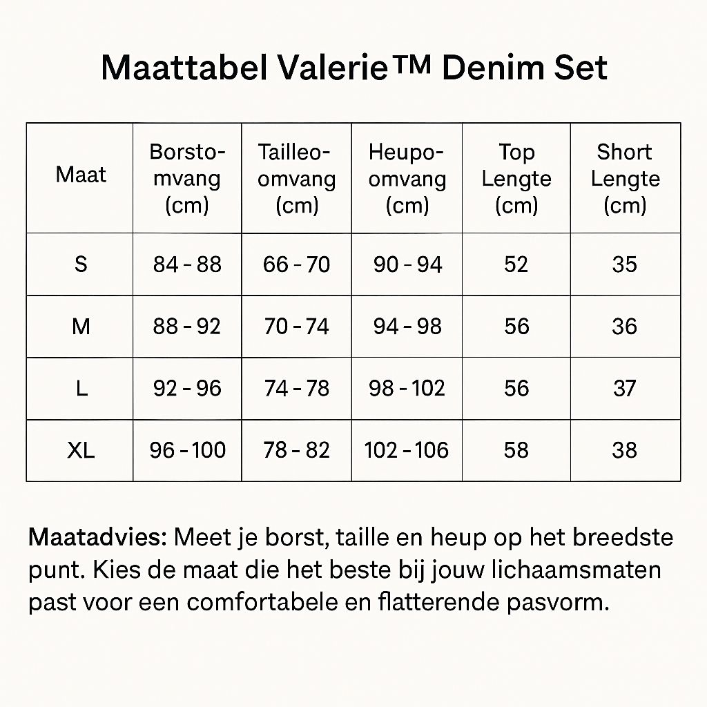 Valerie™ | Getailleerde Denim Set - Hoogwaardig Met Verfijnde Details