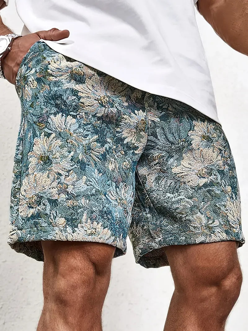 MATTEO™ | Zomer Bloemen Shorts – Relaxed Fit Met Jacquard Polyester