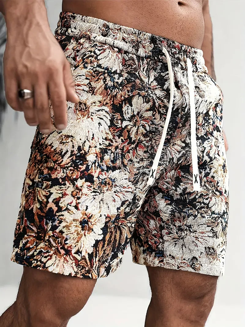MATTEO™ | Zomer Bloemen Shorts – Relaxed Fit Met Jacquard Polyester