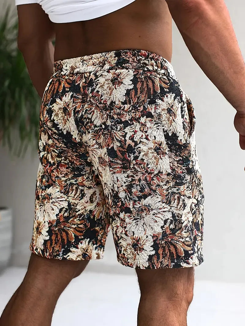 MATTEO™ | Zomer Bloemen Shorts – Relaxed Fit Met Jacquard Polyester