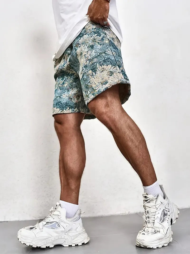 MATTEO™ | Zomer Bloemen Shorts – Relaxed Fit Met Jacquard Polyester