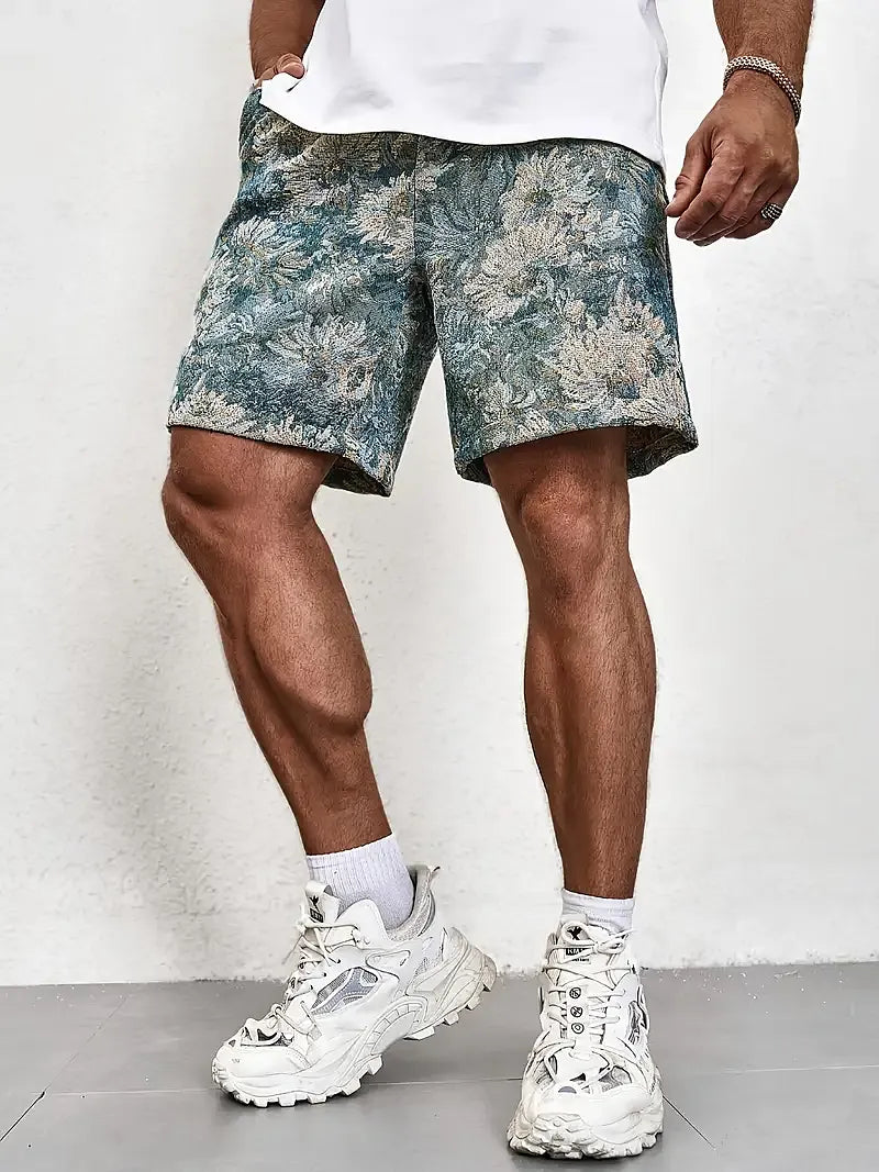 MATTEO™ | Zomer Bloemen Shorts – Relaxed Fit Met Jacquard Polyester