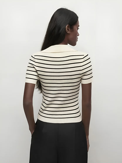 Colette™ | Gestreepte Cardigan -  Elegantie & Comfort in Micro-Stretch