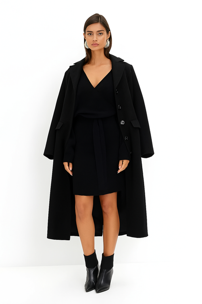 Aurélie™ | Gebreide Sweaterjurk met V-hals – Comfort & Stijl in Eén