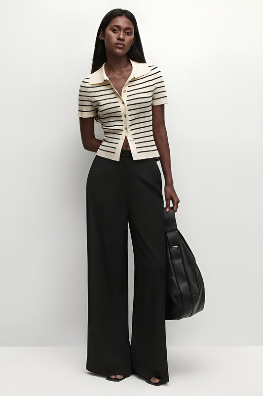 Colette™ | Gestreepte Cardigan -  Elegantie & Comfort in Micro-Stretch