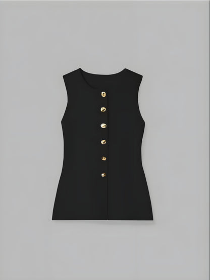 AURORA™ | Elegante Slim Fit Vest met Gouden Details