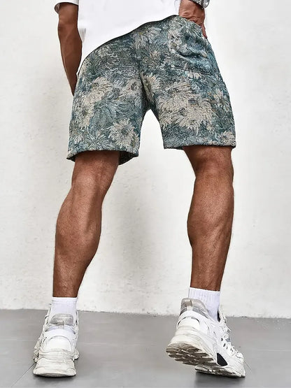 MATTEO™ | Zomer Bloemen Shorts – Relaxed Fit Met Jacquard Polyester
